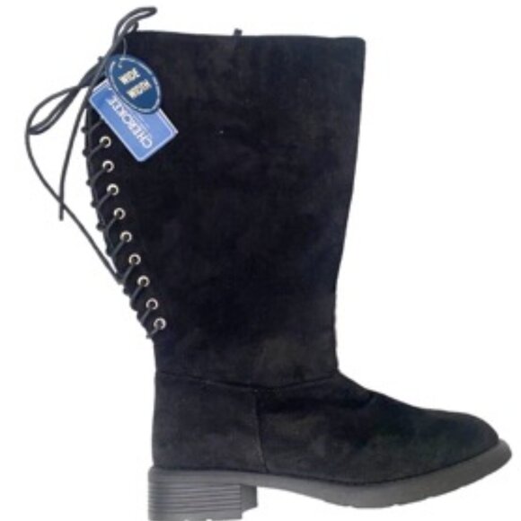 Cherokee Women's Black Tall Lace Up Boot Size 6 Wide - Picture 4 of 4